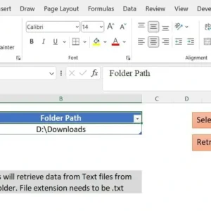 Template to retrieve data from Text files from the folder